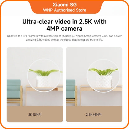 Xiaomi Smart Camera C400 4MP 360° Vision AI Human Detection CCTV IP Camera