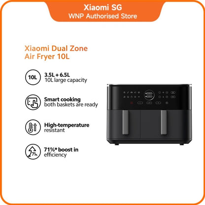 Xiaomi Smart Dual Zone Air Fryer 10L EU 2700W High-Power Rapid Heating Multifunctional APP Preset E