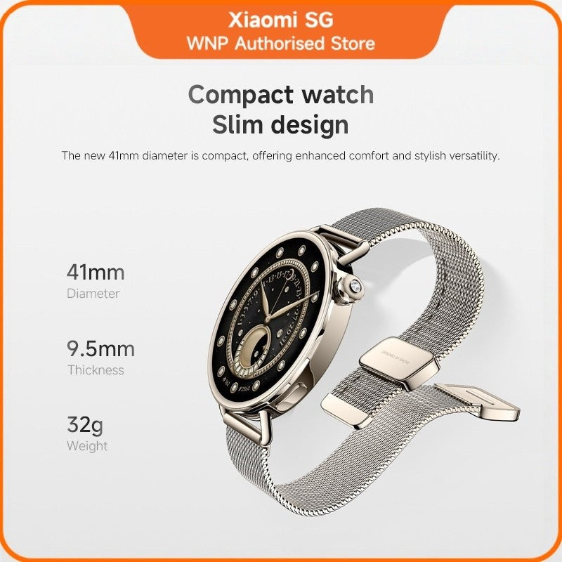New Xiaomi Watch S4 41mm | 41mm AMOLED display with a slim, Up to 8 days of battery life under light usage
