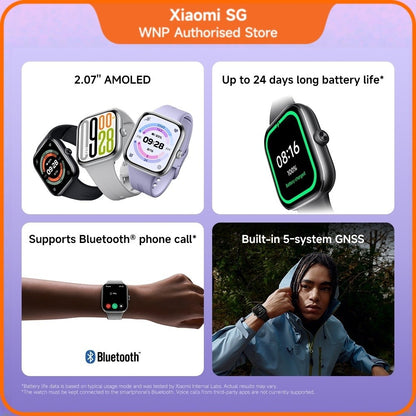 REDMI Watch 5 | ''2.07'' ultra-thin bezel AMOLED display, Up to 24 days long battery life, Supports Bluetooth phone call
