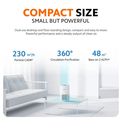 Xiaomi Smart Air Purifier 4 Compact UE 3-in-1 Filter Smart control Real-time Air Quality Monitoring
