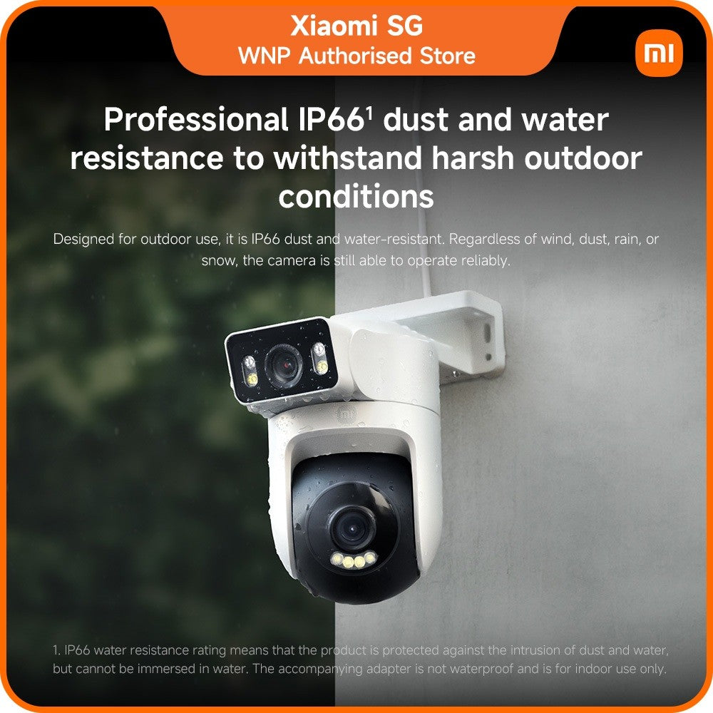 Xiaomi Outdoor Camera CW500 Dual | Dual 4MP lens, IP66 water dust resistant, AI human and vehicle detection