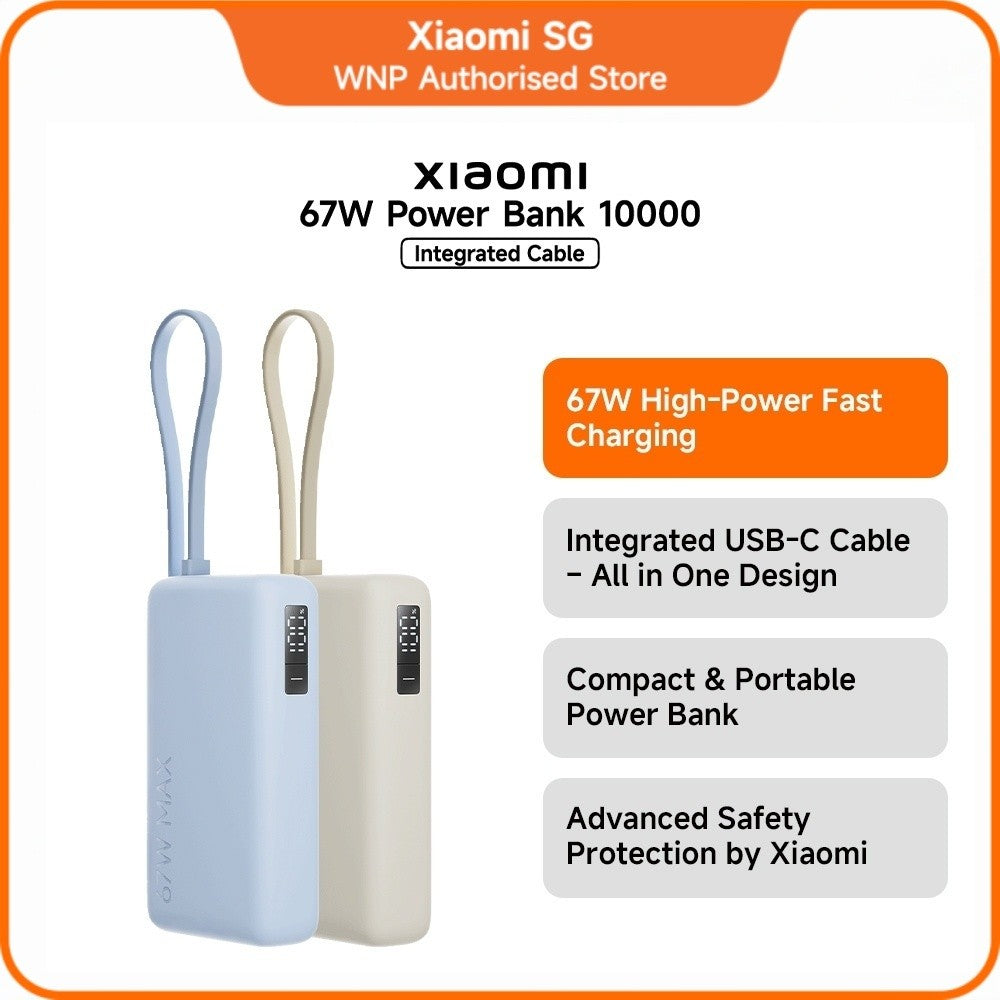 Xiaomi 67W Power Bank 10000 (Integrated Cable)