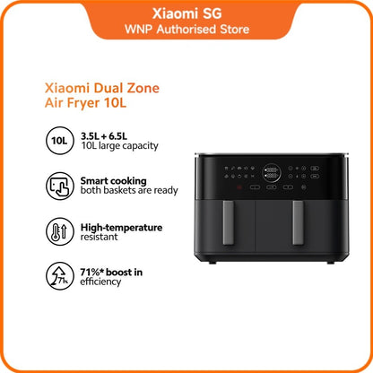 Xiaomi Smart Dual Zone Air Fryer 10L EU 2700W High-Power Rapid Heating Multifunctional APP Preset E