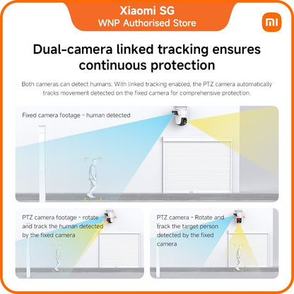 Xiaomi Outdoor Camera CW500 Dual | Dual 4MP lens, IP66 water dust resistant, AI human and vehicle detection