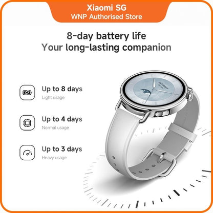 New Xiaomi Watch S4 41mm | 41mm AMOLED display with a slim, Up to 8 days of battery life under light usage