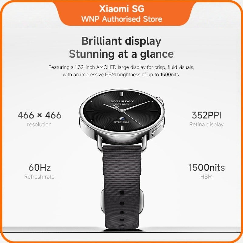 New Xiaomi Watch S4 41mm | 41mm AMOLED display with a slim, Up to 8 days of battery life under light usage