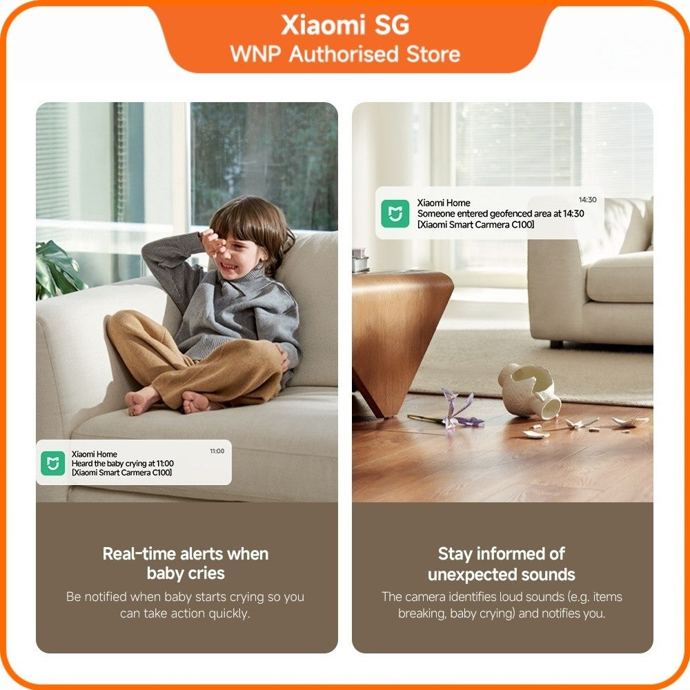 Xiaomi Smart Camera C100 Supports two-way audiocommunication 3MP
