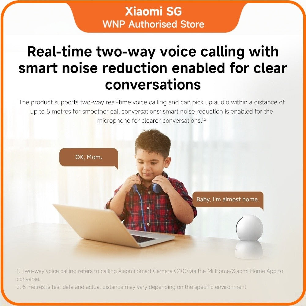Xiaomi Smart Camera C400 4MP 360° Vision AI Human Detection CCTV IP Camera