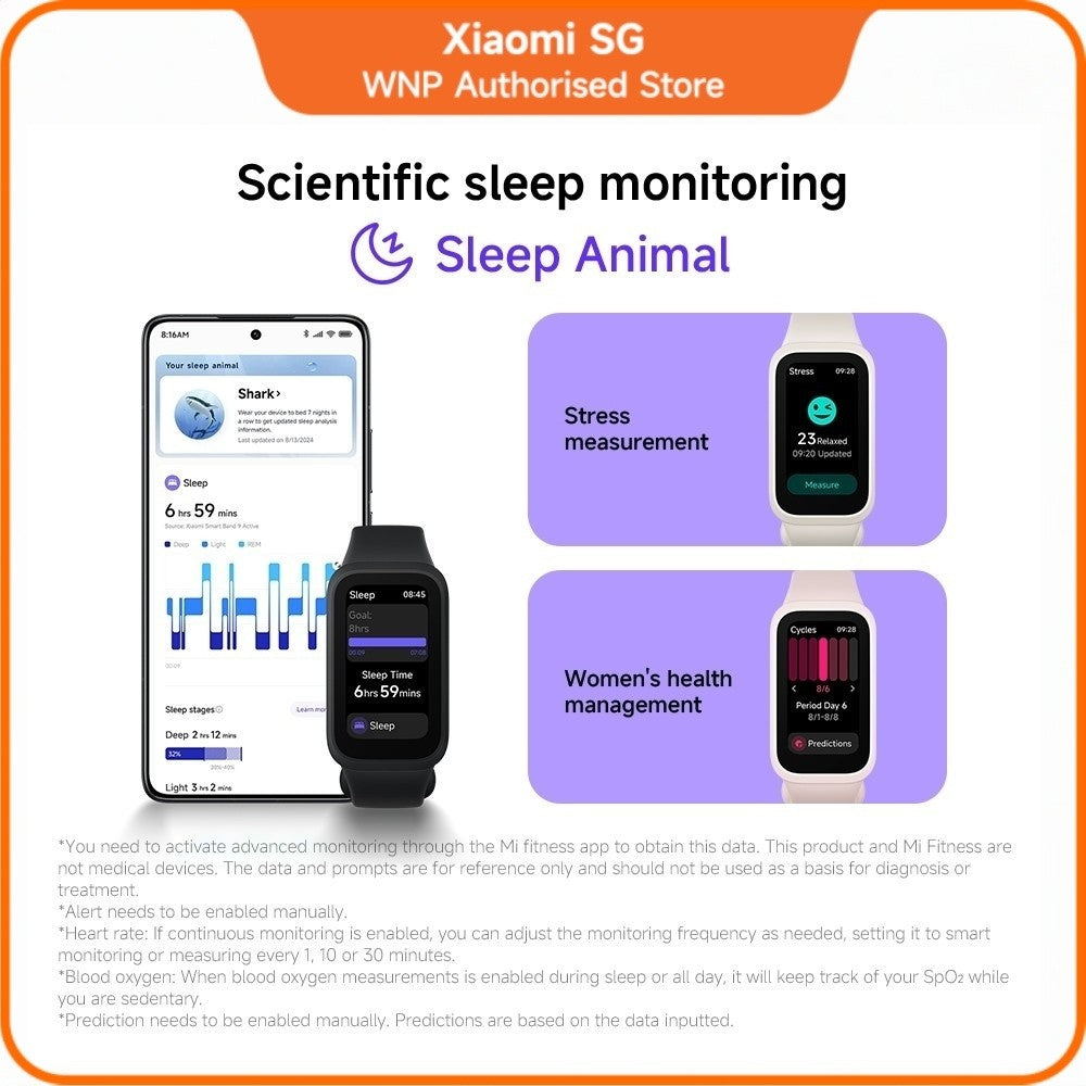 Xiaomi Smart Band 9 Active | 1.47'' large display, Up to 18-day battery life