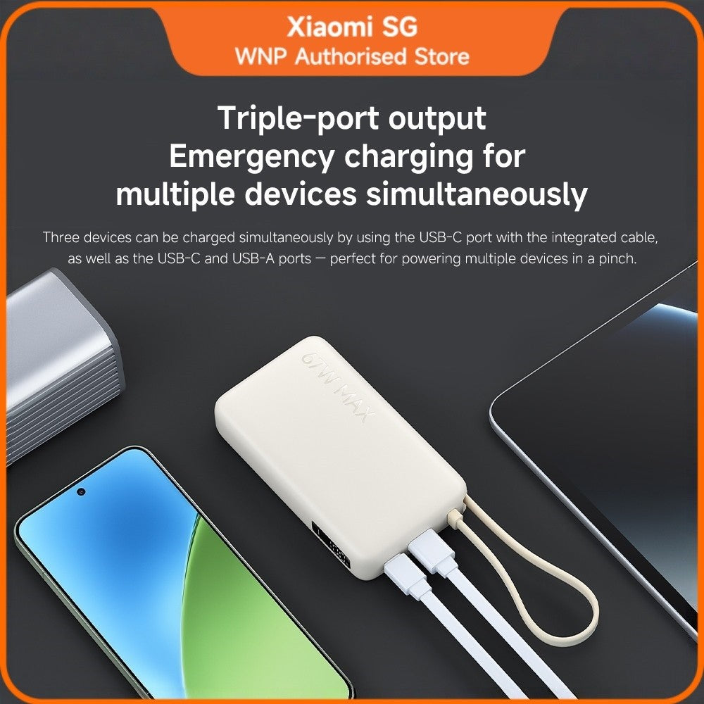Xiaomi 67W Power Bank 10000 (Integrated Cable)