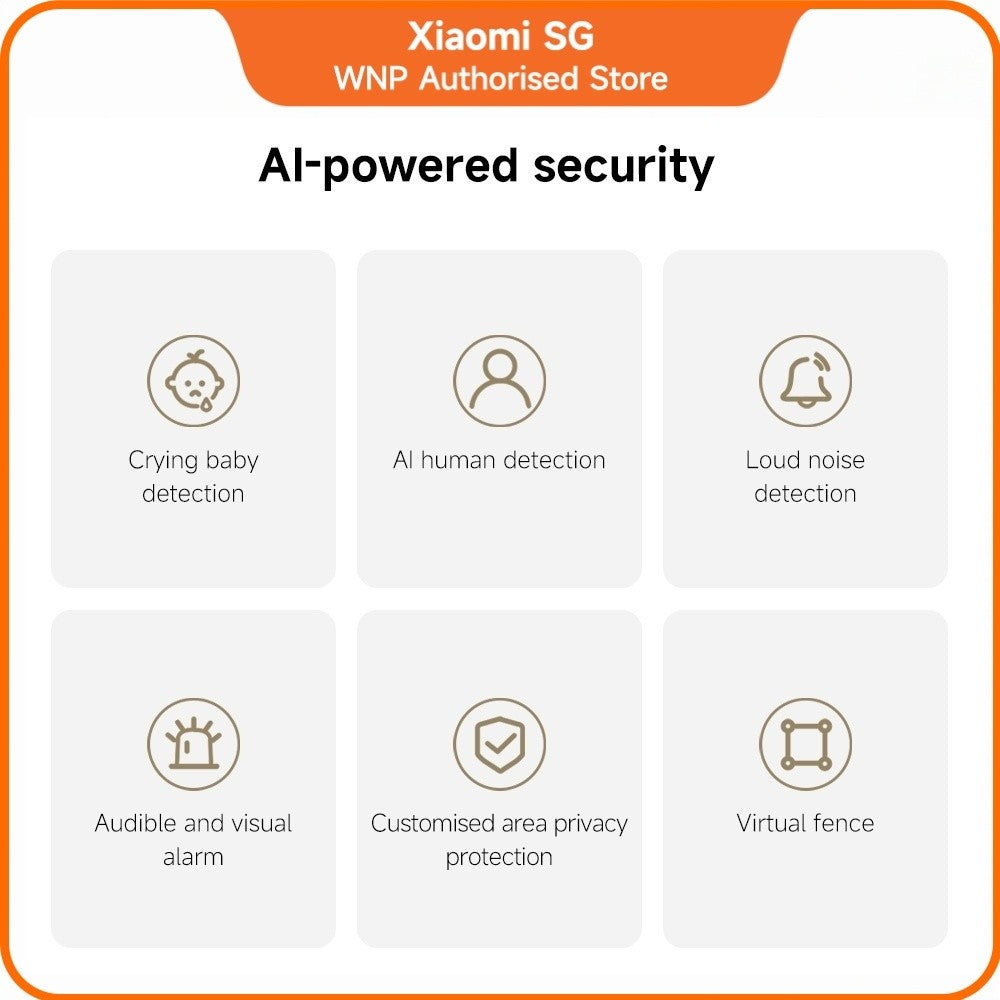 Xiaomi Smart Camera C100 Supports two-way audiocommunication 3MP