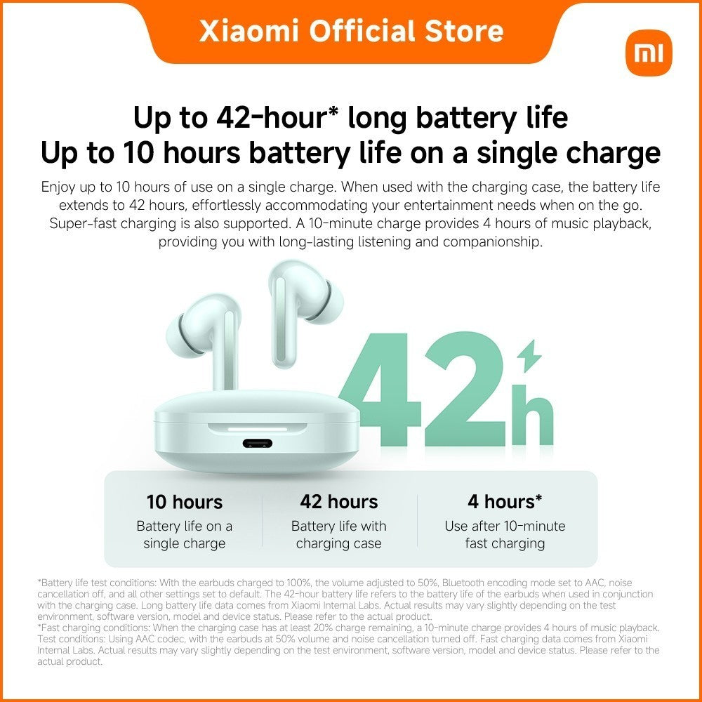 Xiaomi REDMI Buds 6 | Dual-driver acoustic design, Up to 49dB active noise cancellation
