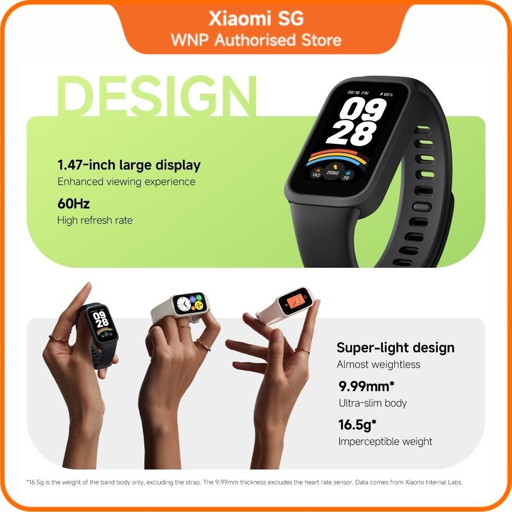 Xiaomi Smart Band 9 Active | 1.47'' large display, Up to 18-day battery life