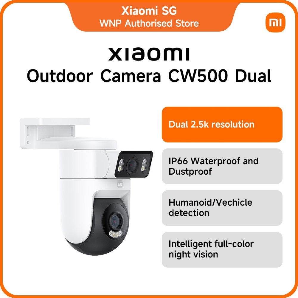 Xiaomi Outdoor Camera CW500 Dual | Dual 4MP lens, IP66 water dust resistant, AI human and vehicle detection