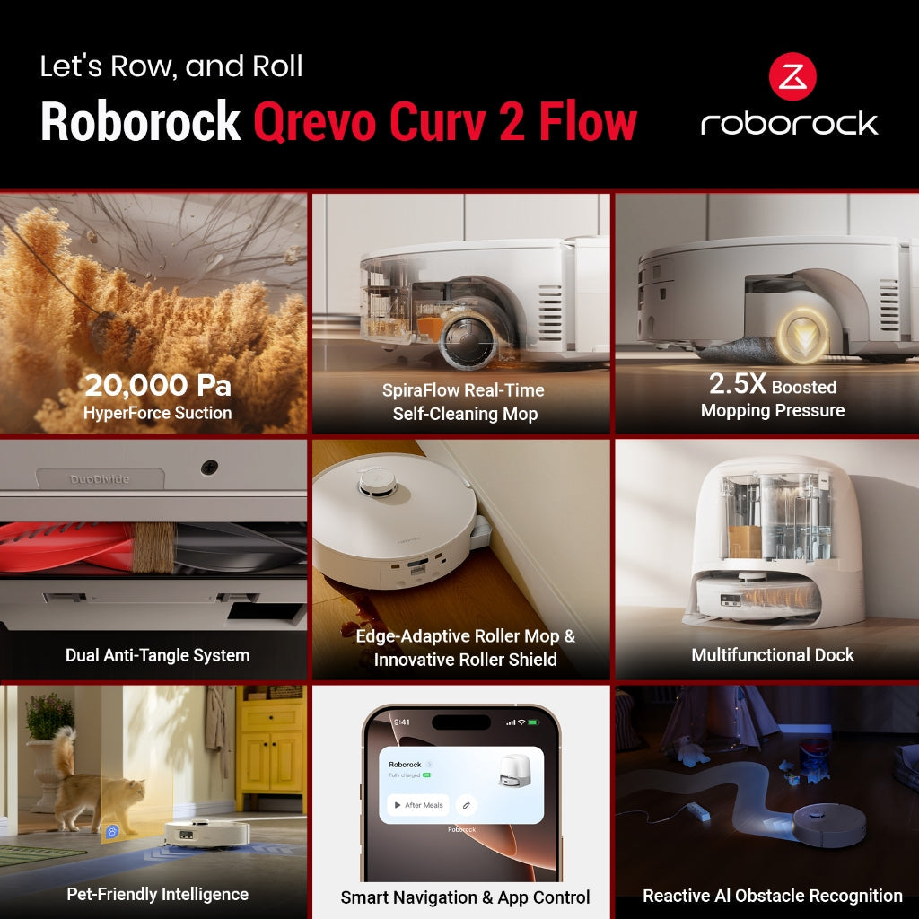 [POS] Roborock Qrevo Curv 2 Flow (Early bird) - 1 Year Warranty