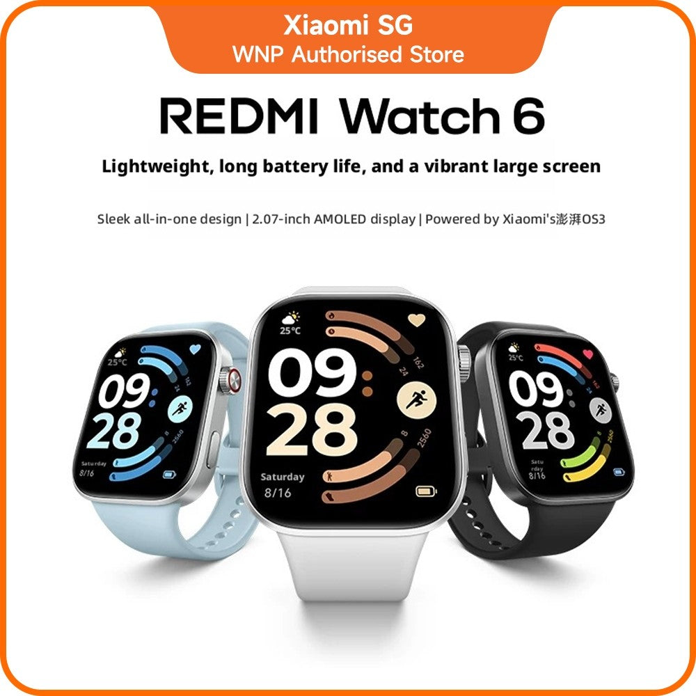 Redmi Watch 6 | 2.07" crystal-clear AMOLED display，Dual L1 5-system GNSS for enhanced positioning accuracy