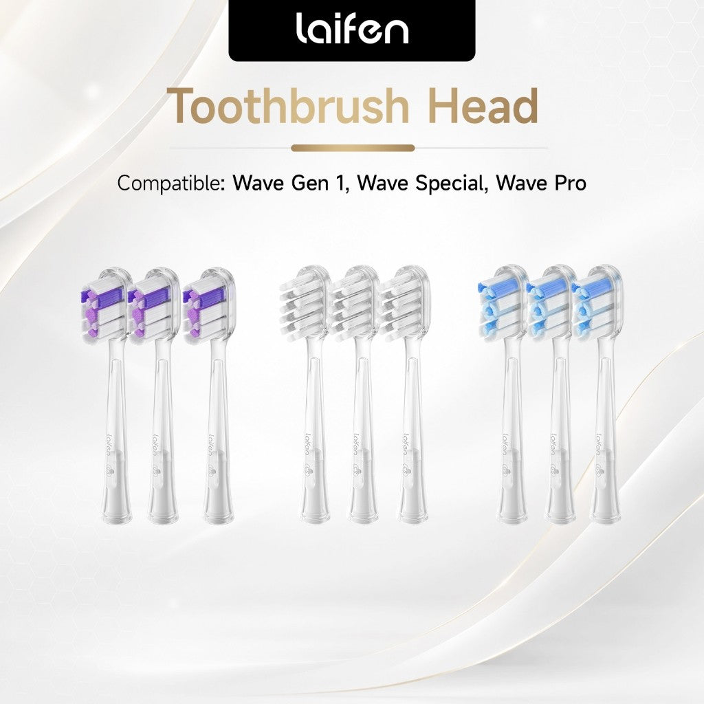 Laifen Wave Electric Toothbrush Head - Ultra-Whitening / Super-Clean / Gum Care (3PCS)