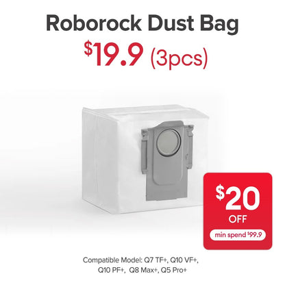 Dust Bag for Roborock Q7 TF+, Q10 VF+, Q10 PF+, Q5 Pro+, Q8 Max+