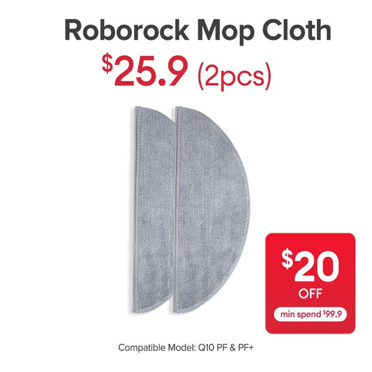 Mop Cloth for Roborock Q10 PF, Q10 PF+
