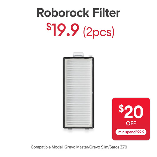 Filter for Roborock Qrevo Master/Qrevo Slim/Saros Z70