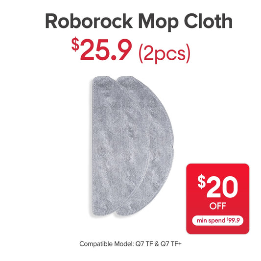 Mop Cloth for Roborock Q7 TF, Q7 TF+