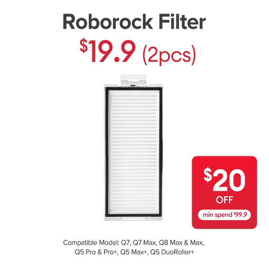 Filter for Roborock Q7/Q7 Max/Q8 Max&Max+/Q5 Pro&Pro+/Q5 Max+/Q5 DuoRoller+