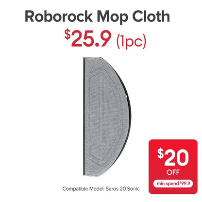 Mop Cloth for Roborock Saros 20 Sonic
