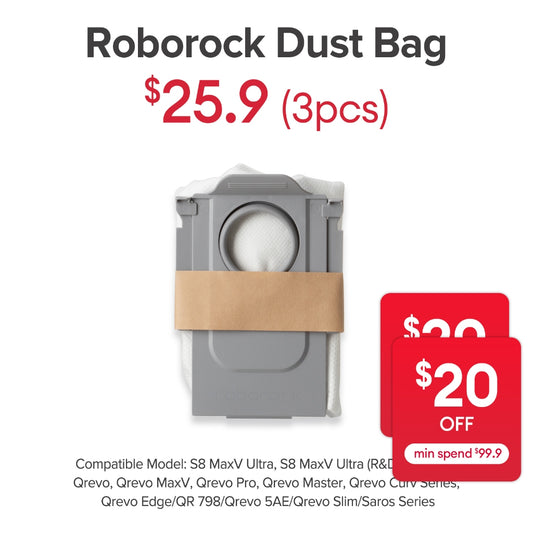 Dust Bag for Roborock S8 MaxV Ultra/Qrevo Series/Saros Series
