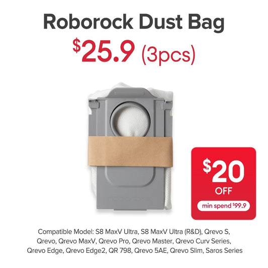 Dust Bag for Roborock S8 MaxV Ultra/Qrevo Series/Saros Series/Qrevo Curv Series/Qrevo Edge/Qrevo Edge 2