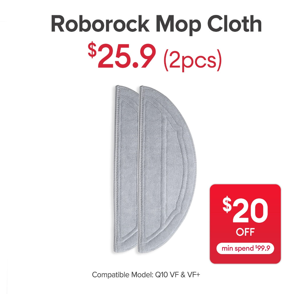 Mop Cloth for Roborock Q10 VF, Q10 VF+