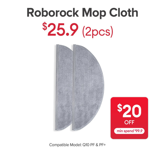 Mop Cloth for Roborock Q10 PF, Q10 PF+