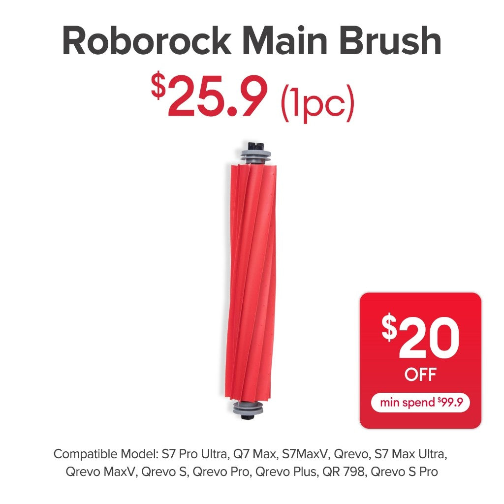 Main Brush for Roborock S7 Pro Ultra/Q7 Max/S7MaxV/Qrevo/S7 Max Ultra/Qrevo MaxV/Qrevo S/Qrevo Pro/Qrevo S Pro/QR 798