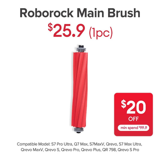 Main Brush for Roborock S7 Pro Ultra/Q7 Max/S7MaxV/Qrevo/S7 Max Ultra/Qrevo MaxV/Qrevo S/Qrevo Pro/Qrevo S Pro/QR 798