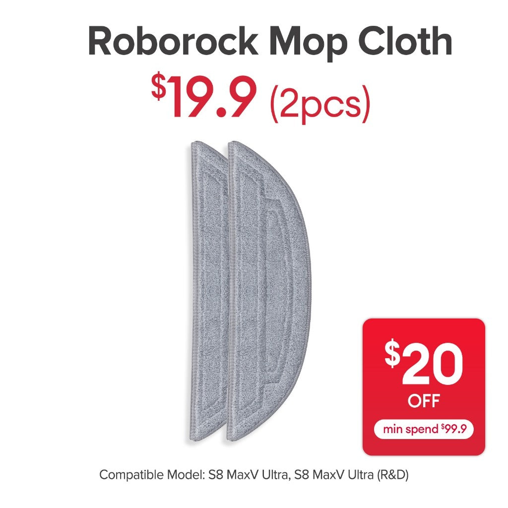 Mop Cloth for Roborock S8 MaxV Ultra/S8 MaxV Ultra(R&D)