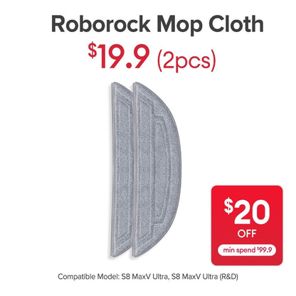 Mop Cloth for Roborock S8 MaxV Ultra/S8 MaxV Ultra(R&D)
