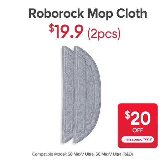 Mop Cloth for Roborock S8 MaxV Ultra/S8 MaxV Ultra(R&D)
