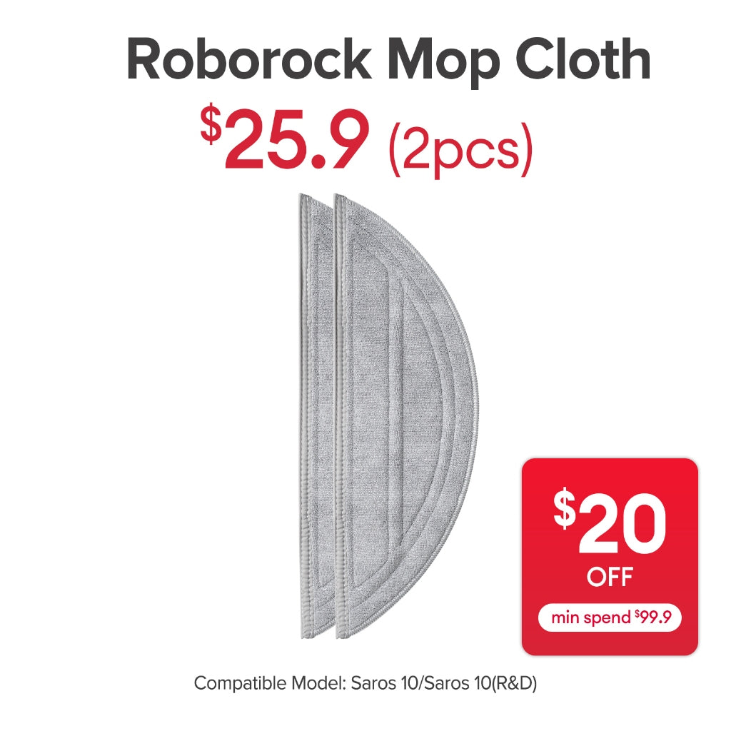 Mop Cloth for Roborock Saros 10, Saros 10 R&D