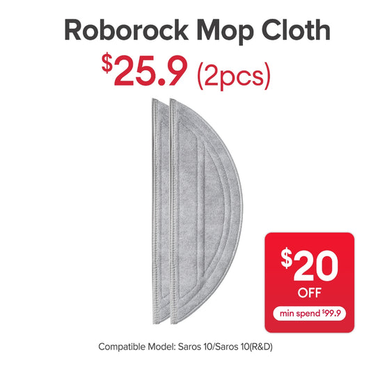 Mop Cloth for Roborock Saros 10, Saros 10 R&D