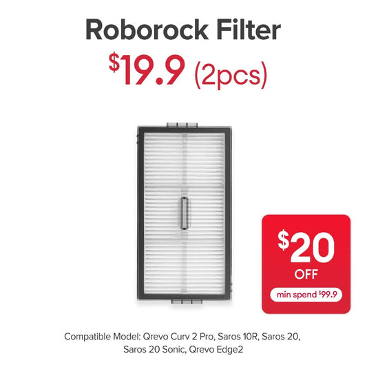 Filter for Roborock Saros 10R/20/20 Sonic, Qrevo Curv 2 Pro, Qrevo Edge, Qrevo Edge 2