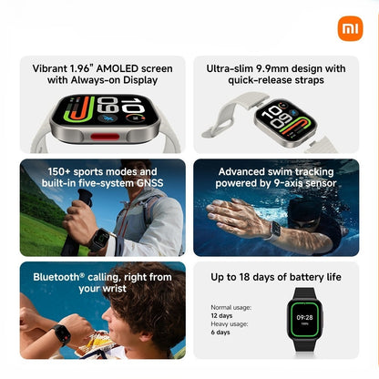 REDMI Watch 6 Lite | 1.96'' AMOLED display, 150+ sport modes, Built-in GNSS, Local warranty