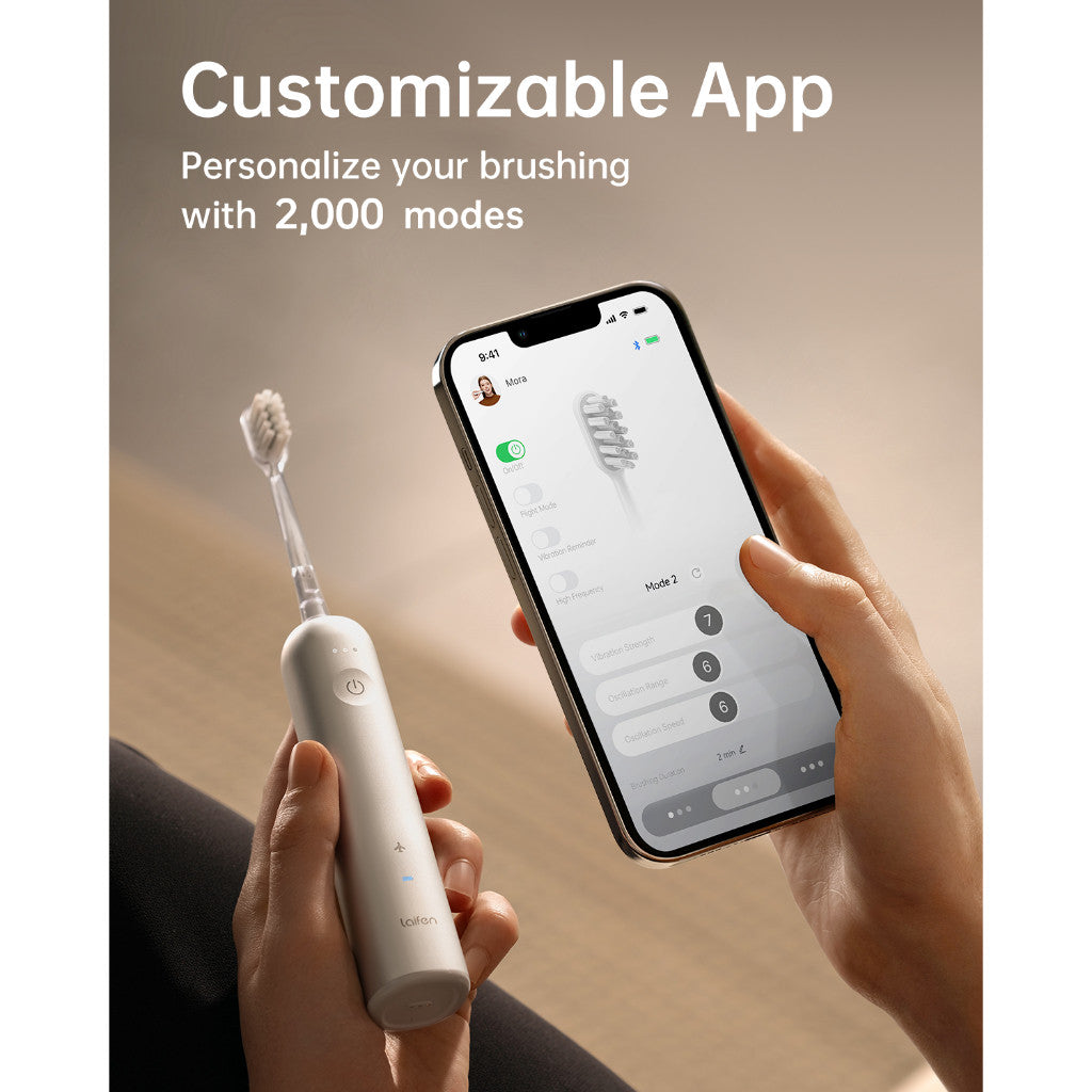 Laifen Wave Electric Toothbrush with Gum Care, Innovative 60° Oscillation & Vibration