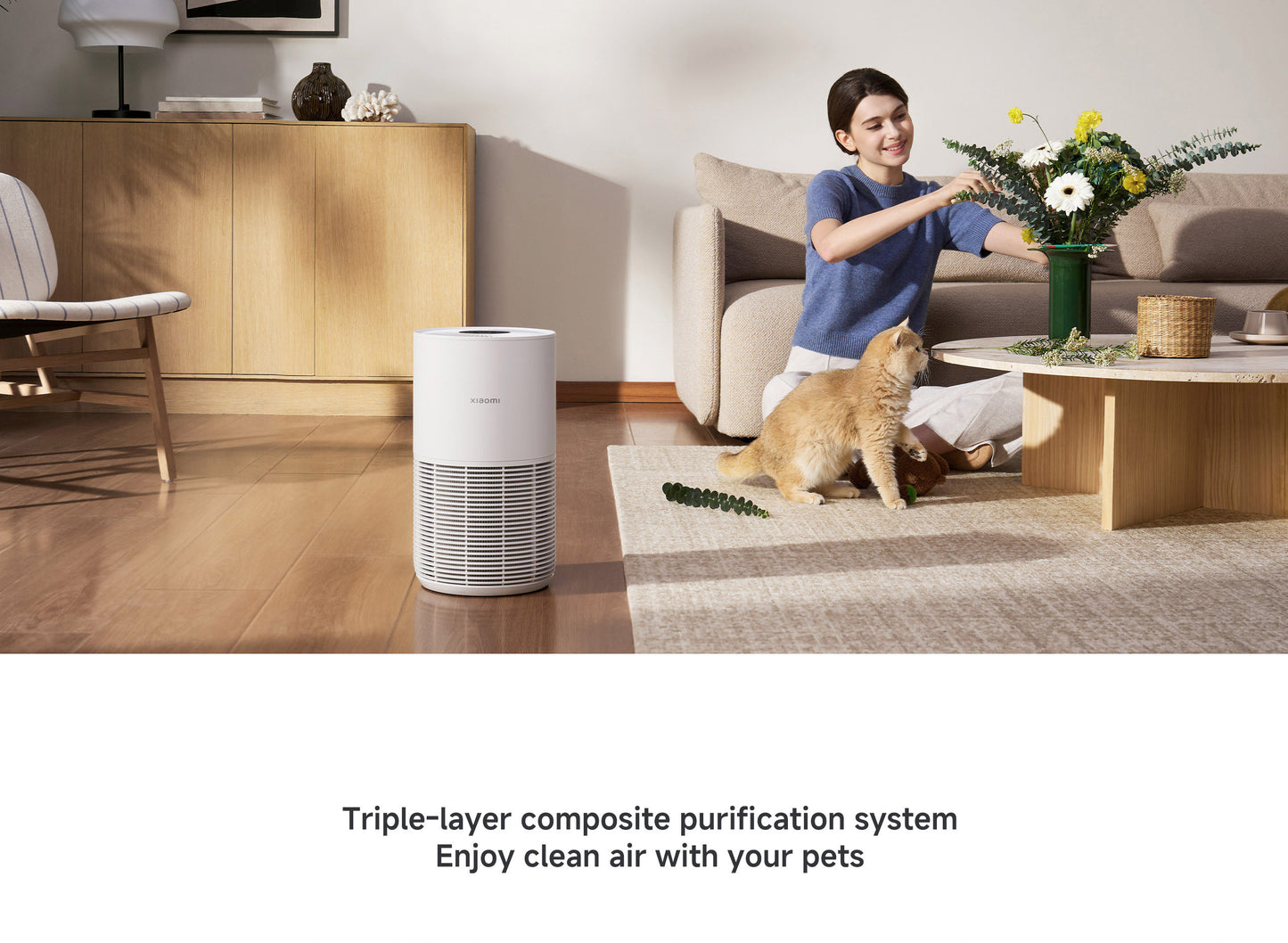 Xiaomi Smart Pet Care Air Purifier | Automatic anti-stress algorithm, Triple-layer purification system