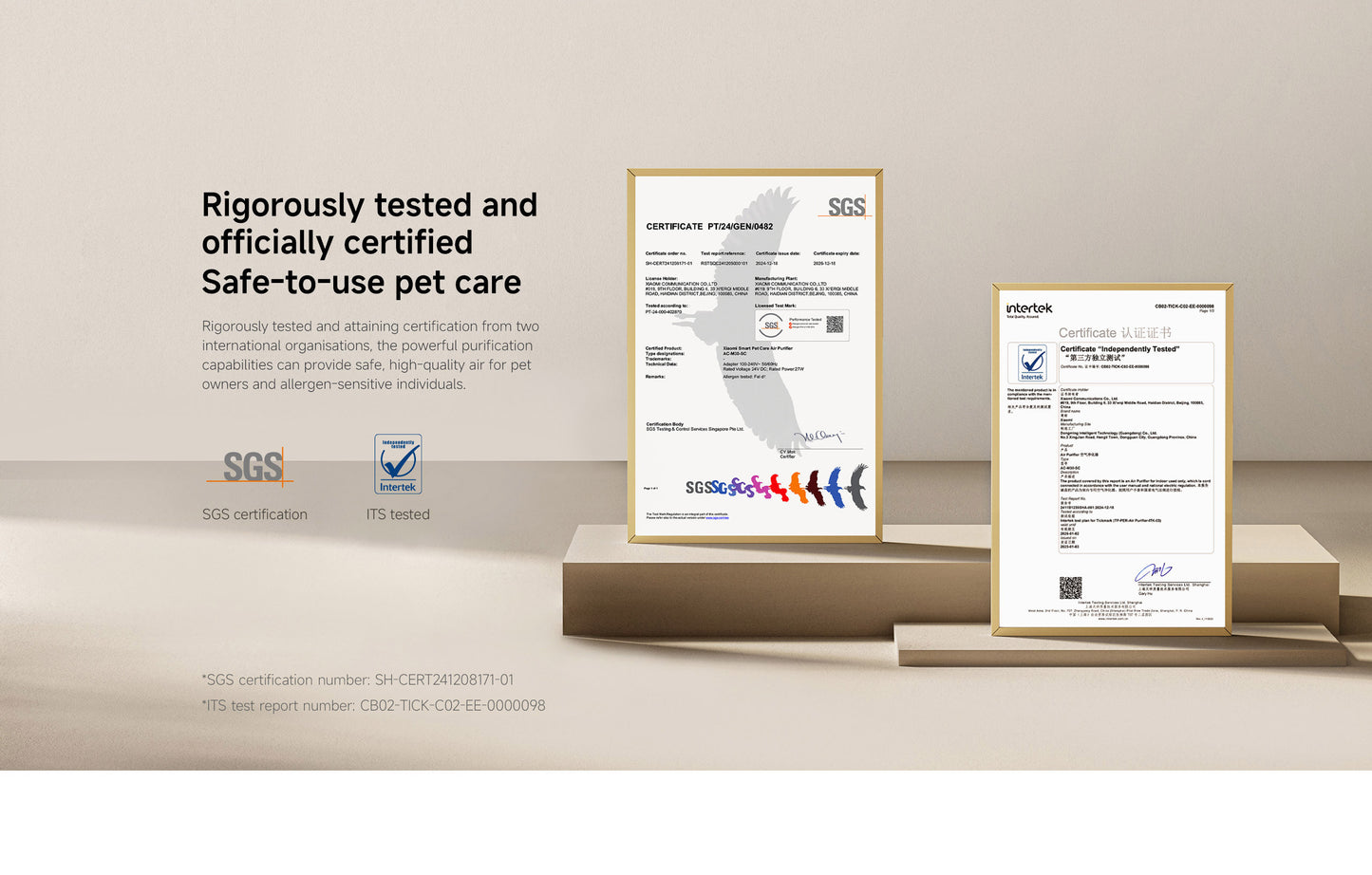 Xiaomi Smart Pet Care Air Purifier | Automatic anti-stress algorithm, Triple-layer purification system