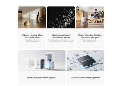 Xiaomi Smart Pet Care Air Purifier | Automatic anti-stress algorithm, Triple-layer purification system
