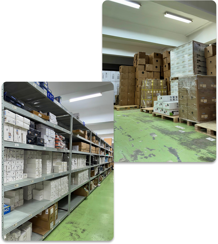 W Network warehouse inventory aisles