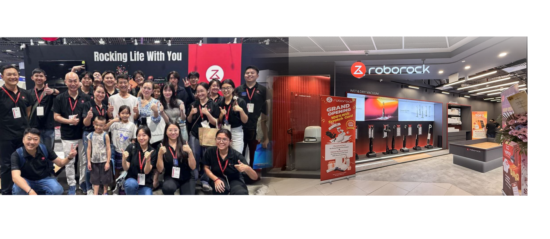 W Network team at a Roborock consumer event